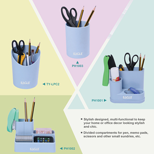 Eagle Blue Color Multifunctional PH1002 Plastic <b>Pen</b> Holder Desk Organizer <b>Pen</b> Pencil Holder for Office Pencil Cup - Product Image 4