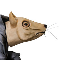 Tête de Rat, de chèvre, de taureau, de lapin, visage complet, en Latex, jeu de rôle, pour hommes et femmes, fête, Bar, masque, accessoires d'halloween