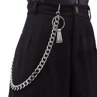 Rantai Dompet Paduan Seng Fashion, Sabuk Celana Jeans Punk, Gantungan Kunci, Aksesoris Hip Hop Goth untuk Wanita Pria