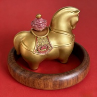 Sculpture de cheval porte-bonheur personnalisable en cuivre BZY, ornement de bureau et décoration d'intérieur