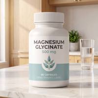 Kapsul Magnesium Glycinate Label Pribadi OEM, Suplemen Magnesium Bisglycinate untuk Mendukung Tidur dan Pemulihan Otot