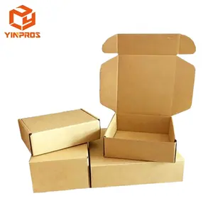 E commerce packaging recyclable biodegradable paper box brown corrugated cardboard literature mailer box for courier delivery