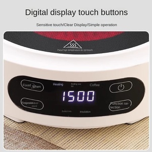 Plaque chauffante électrique en céramique multifonctionnelle 220V, acier inoxydable, contrôle de la température réglable, utilisation en buffet, 1200W - Product Image 2