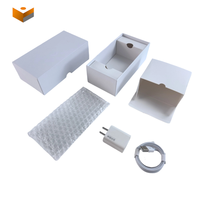 Boîte cadeau en papier vierge en gros, personnalisable avec logo, pour emballage de câble de chargeur de téléphone portable avec insert en papier