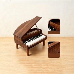 Piano à queue en bois naturel pour bébé, 37 touches, clavier de percussion pour enfants, jouet pour l'éveil musical (vente en gros) - Product Image 3
