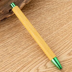 New Style Push Bamboo <strong>Pen</strong> Hotel Office Student Advertising Gift <strong>Pen</strong> Can Print logo Multi-color Bamboo Ballpoint <strong>Pen</strong> - Product Image 5