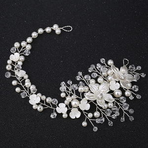 Couvre-chef fleur de <span class=keywords><strong>mariage</strong></span>, bandeau pour mariée, perles de cristal, diadème femme, couvre-chef de mariée, cheveux, accessoires bijoux - Product Image 1