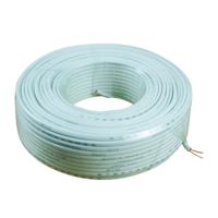 Kabel Kabel Rumah Tembaga Padat Ultra Tahan Lama BVVB Flat 2 Inti 1.5 2.5 4.0 6.0 Desain Flat Putih Bersertifikasi CE ROHS