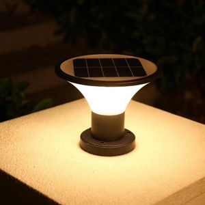 waterproof outdoor sensor fence mount solar powered post cap light