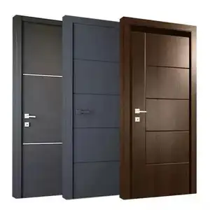 Puertas interiores de madera mdf, diseño de puerta de habitación, fabricante de alta calidad de China