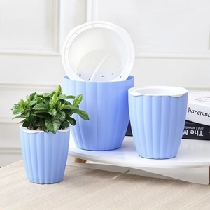 <span class=keywords><strong>Maceta</strong></span> Transparente de Plástico Creativa de Doble Capa con Almacenamiento de Agua, <span class=keywords><strong>Maceta</strong></span> Automática de Autoabsorción de Agua para Plantas Verdes - Product Image 5