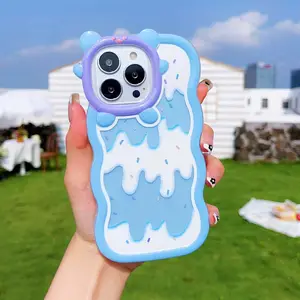 फैशन लहर भालू डिजाइन पिघल आइस क्रीम 3D रंग मुद्रण सिलिकॉन TPU फोन कवर प्रकरण सैमसंग के लिए गैलेक्सी A04 M13 a22 M32 M22