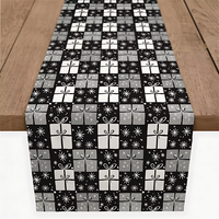 Chemin de table imprimé en polyester robuste pour événements commerciaux, entreprises de restauration et programmes de distribution