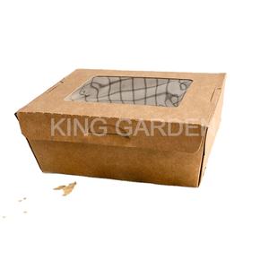 Caja de Almuerzo Portátil de Papel Kraft Biodegradable, Ecológica, Impermeable, con Logotipo Personalizable, para Llevar <span class=keywords><strong>Ensaladas</strong></span> - Product Image 5