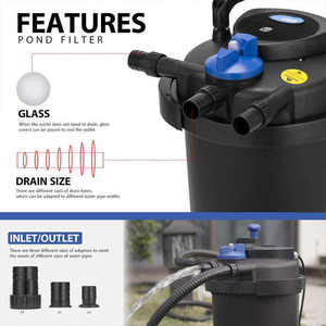 Thương Mại Xuất Xứ Nhà Sản Xuất Chất Lượng Cao Ao Lọc Bơm Xử Lý Nước Cá Trống Ao Koi Sinh Học Bơm Áp Lực Hệ Thống Lọc - Product Image 5