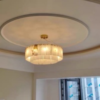 Lustre en albâtre naturel espagnol, style luxe léger, pour salon, chambre à coucher, éclairage intérieur moderne pour la maison
