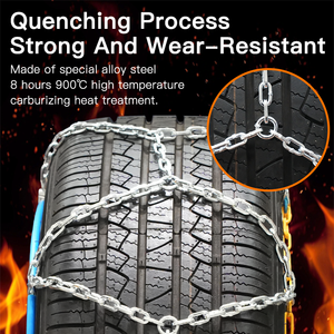 Bohu nouvelles chaînes antidérapantes universelles de neige de pneu de roue de voiture d'urgence avec la vitesse maximum de 40 km/h 1 an de garantie Construction d'acier allié - Product Image 5