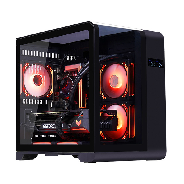 2024 Factory Hot Sale High Quality Matx RGB Gaming Computer Cases with Tempered Glass and Motherboard PC Tower