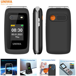 Téléphone mobile à clapet classique UNIWA V202T, gros boutons, téléphone 4G avec bouton SOS, téléphone à clapet pour personnes âgées - Product Image 1