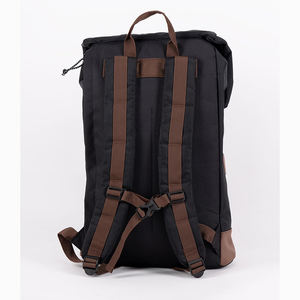 Échantillon gratuit Sac à dos en cuir PU imperméable à rabat souple personnalisé pour homme pour l'école Voyage Style Lettre - Product Image 4