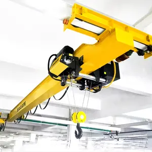 PUENTES GRUA MONOVIGAS Overhead Crane 3.2 Ton Single Girder Beam Electric Overhead Travelling Crane With Wire Rope Hoist