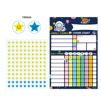 Tarjeta de programa planificador de tablero magnético de recompensa de autodisciplina para niños personalizada