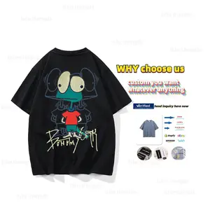 Cartoon Lizard Printed Fashion Kurzarm Herren T-Shirt Sommer New Cotton Loose Junior High School T-Shirt