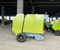 Nouvelle conception de presse à balles compacte et ronde pour foin et ensilage, système intégré de pressage et d'emballage, mini-machine d'emballage, idéale pour la récolte