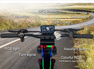 Off Road 14 Inch E Scooter App Control 200Kg Range 72V 12000W 10000Watts 15000W Dual Hub Motor Electric Scooter With NFC <strong>Screen</strong> - Product Image 5