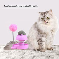 Jouet pour chat en forme de boule de catnip et de silvervine, jouet pour chat en PVC à ressort, auto-entretenant, interactif, pour chatons, pour chats d'intérieur