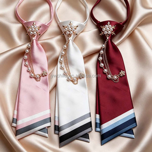 Cravates fines pour femmes et filles, <span class=keywords><strong>cravate</strong></span> pour femme, <span class=keywords><strong>cravate</strong></span> d'uniforme pour filles avec perles et <span class=keywords><strong>strass</strong></span> pour l'école, les fêtes et les mariages - Product Image 6