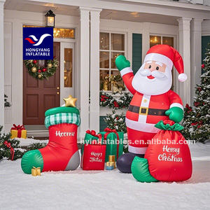 Tatil bahçesinde ekran için noel ağacı ve hediyeler ile açık şişme noel süslemeleri - Product Image 6