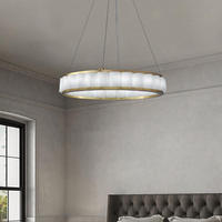 Lustre suspendu pour décoration intérieure, salon, îlot de cuisine, lampe de chevet en marbre d'albâtre blanc