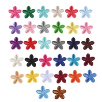 32 pièces de patchs brodés en coton thermocollants, motifs marguerites colorées, pour appliques DIY à coudre sur vêtements, vestes, jeans, pantalons, robes