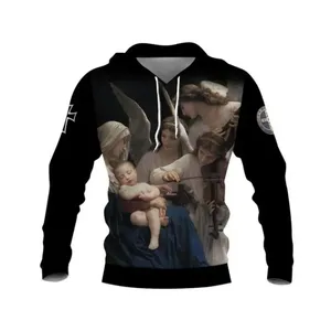Fitspi gros dieu chrétien jésus hommes sweat à capuche surdimensionné impression 3d Harajuku mode sweat à capuche pull décontracté hauts - Product Image 6
