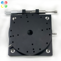 C & K-plataforma rotativa Manual de 100x100mm para escenarios, plataforma de eje R con cabezales de micrómetro para instrumentos de prueba