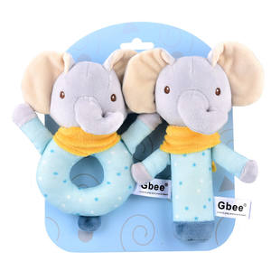 Gbee Nouveau hochet à main en tissu tricoté coloré Jouet apaisant pour bébé Bâton animal Jouet en peluche de 0 à 1 an - Product Image 5