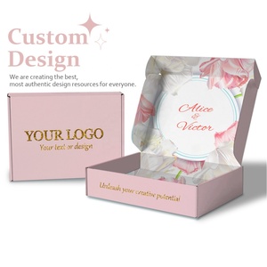 Wholesale Custom Printed Unique Small <b>pink</b> Color Printed Clothing Underwear Corrugated Packaging Packing Shipping Mailer <b>Box</b> - Product Image 3