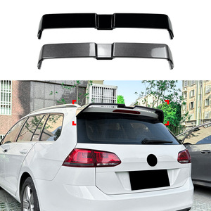 Volkswagen Golf 7 Mk7 Wagon Rear Spoiler Piano Black Carbon Fiber Texture Ducktail Trunk Lip ABS - Product Image 1