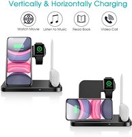 Support de charge sans fil en métal rapide 4 en 1 avec technologie QC3.0 mince et portable pour téléphone portable