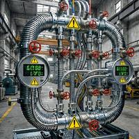 Tuyau flexible annulaire ondulé en métal SS316 sur mesure, DN150 (6 po), PN16, type fileté, pour l'industrie des semi-conducteurs, directement de l'usine