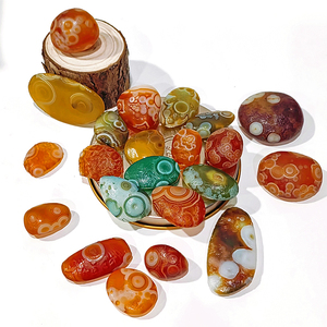 <strong>Wholesale</strong> Natural Healing Crystals Raw Gobi Agate <strong>Gemstones</strong> <strong>Tibet</strong> Heaven Eye Stone Green Agate Eye Stones for Home Decoration - Product Image 1