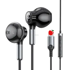 Produsen earphone kabel, ponsel gaming dengan mikrofon dan kontrol Volume untuk iphone