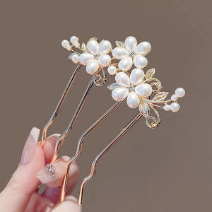 Classique chinois ventilateur cheveux bâton Hanfu accessoires pour femmes élégant en forme d'éventail épingle à cheveux décoration cheveux bijoux pour femmes - Product Image 3