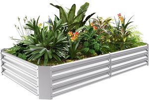 Kit de Jardinière Surélevée en Métal Galvanisé à Chaud pour l'Extérieur (Gris Moderne) – Grand Bac à Fruits en Métal pour Jardinage en Gros - Product Image 5