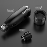 Botol Air Stainless Steel Smart 304 dengan Speaker 500ml, Dapat Digunakan Kembali, Vakum Terisolasi, Layar Temperatur, Audio Nirkabel, Pengisian Daya USB