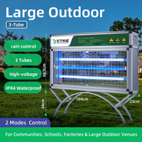 Lámpara Eléctrica Antimosquitos y Antiinsectos UV de Luz Azul de 110V 220V 3x40W Personalizada para Exteriores, Granjas y Fábricas