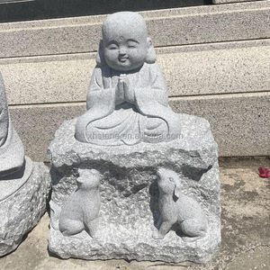 Estatuas de Buda Bebé Meditando, Estilo <span class=keywords><strong>Japon</strong></span>és, Personalizadas, de Piedra Natural para Jardín <span class=keywords><strong>Zen</strong></span> Exterior, en Venta - Product Image 2