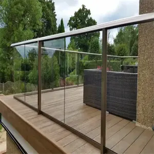 Balkon geländer Edelstahl Modernes Treppen geländer Glas abstands halter Balustraden und Handläufe