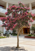Arbre artificiel de glycine ultra-réaliste avec tronc en bois naturel, très demandé pour les halls d'hôtels, villas, restaurants, couloirs et aménagements paysagers